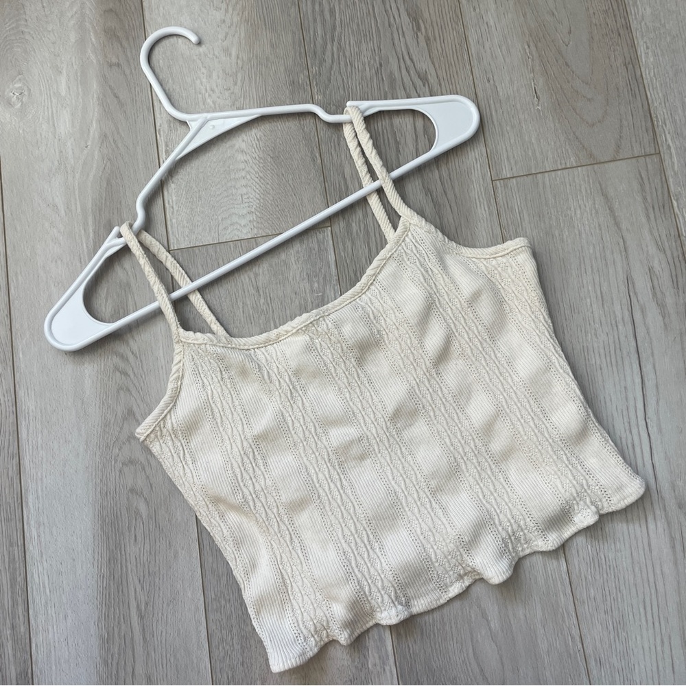 Deadstock Fabric Tank Top crop cami womens Cream (small) coquette girl casual